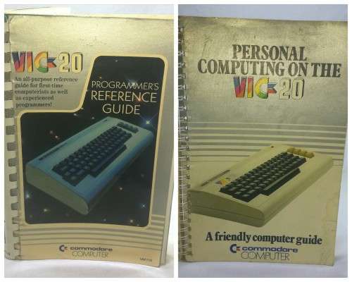 Retro Commodore VIC 20 Console with related Manuals, Games and Hardware in Working Condition