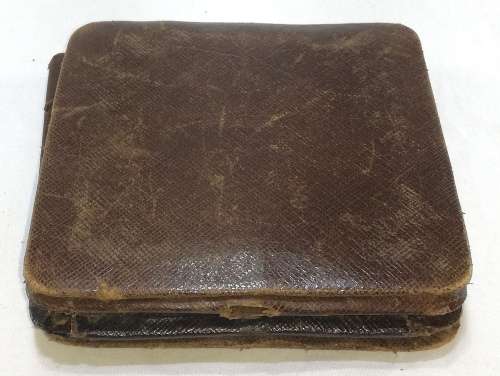 Vintage French 8 Jours Travel Clock in Leather case. Working condition