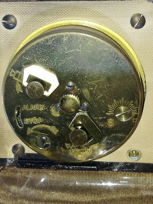 Vintage Mannie Bros, Johannesburg Clock, Thermometer and Barometer in Leather covered case