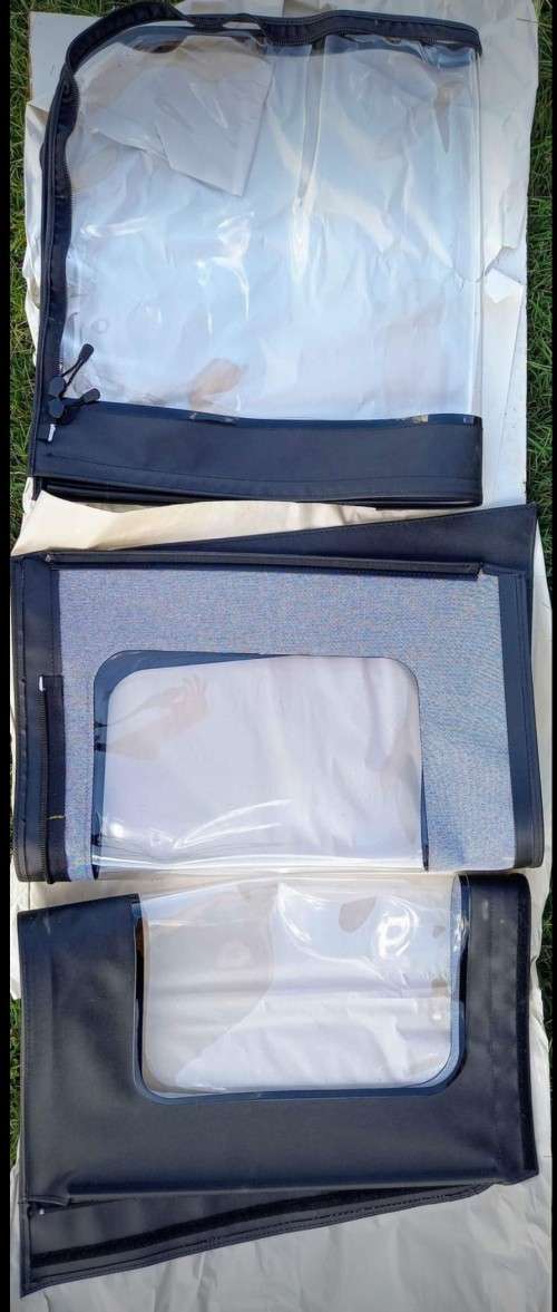 JEEP. DUAL TOP / SOFT TOP WINDOW KIT CLEAR BLACK 4 DOOR. JK Models ONLY