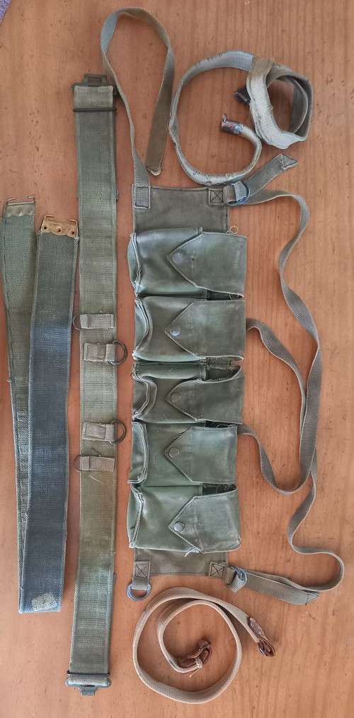Original Rhodesian Military Fereday and Sons Chest Rig with Associated items