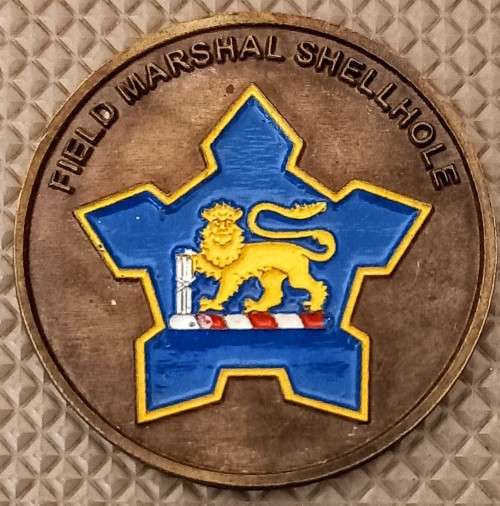 SADF Medallion number 027 Bronzed and Enamel. 4.5cm Diameter