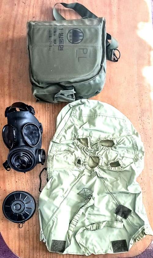 1988 Surplus Korean K1 NBC Gas Mask Kit Military Issue