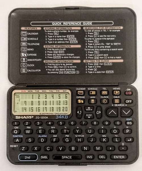 Vintage Sharp ZQ - 1200A Electronic Organizer in working condition