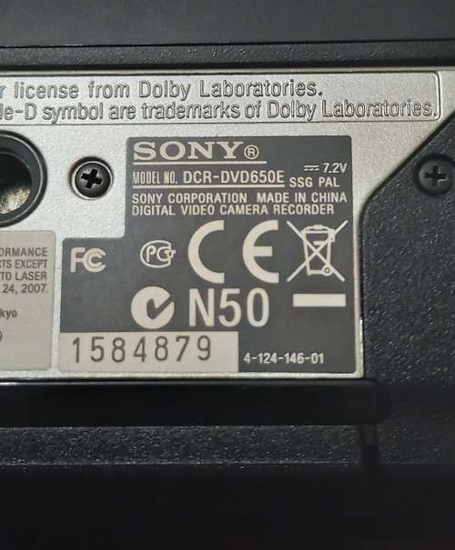 Sony DCR-DVD 650E Hybrid Handycam. Good working condition