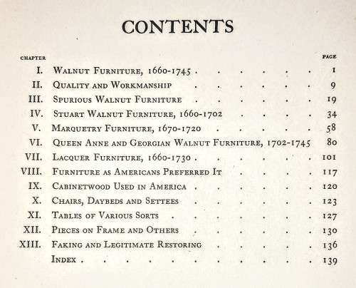 Antique Furniture of The Walnut Period. Hardcover. 1947