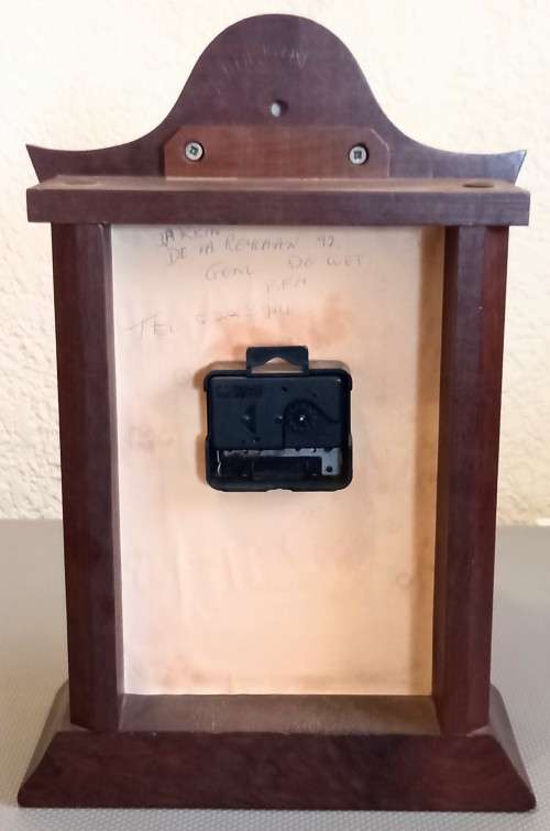 Richelieu Export Brandy Quartz Clock. Solid Wood Construction