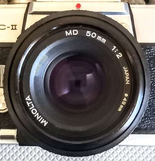 Minolta SRT MC-II 35mm Film Camera with Original Lens in Working Condition