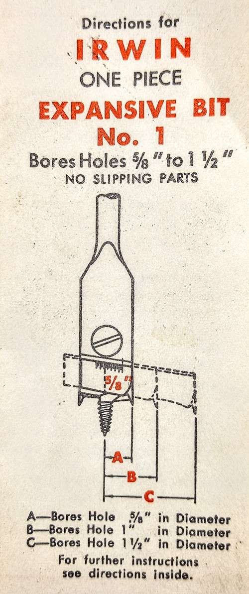 Vintage Irwin USA Expansive Bit No. 1