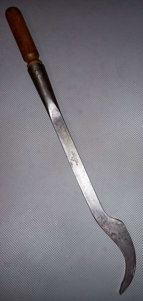 Rare Vintage W. Marples and Sons Sheffield Swan Neck Mortise Chisel