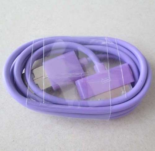 COLOR USB DATA SYNC/CHARGERS FOR IPHONE 3/3G/3GS/4/4G/4S/IPOD TOUCH, IPAD1,IPAD2 - LILAC