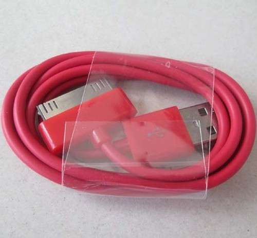 COLOR USB DATA SYNC/CHARGERS FOR IPHONE 3/3G/3GS/4/4G/4S/IPOD TOUCH, IPAD1,IPAD2 - RED