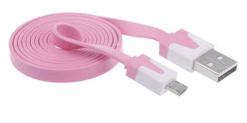 COLOR USB DATA SYNC/CHARGERS FOR SAMSUNG GALAXY S2 S3 S4 OR HTC HUAWEI -  PINK