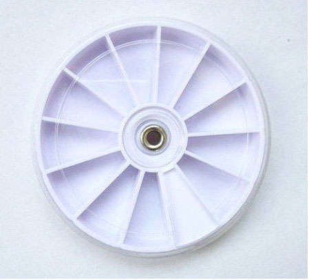 EMPTY RHINESTONE WHEEL , NAIL ART STORAGE BOX - WHITE (8.3cm DIAMETER)