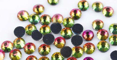 HOT-FIX COLORIZED ss16 4 mm IRON-ON CRYSTAL RHINESTONES (144 PCS/PER BAG)