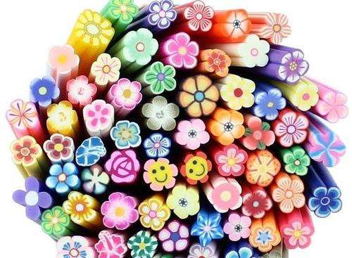 20 PCS MIXED FLOWER FIMO CANES FOR NAIL ART OR CRAFTS