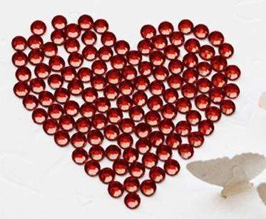 100PCS 3MM ROUND RHINESTONES FOR NAIL ART & CRAFTS - DARK RED