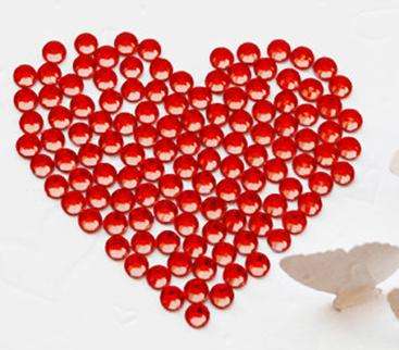 100PCS 1.5MM  ROUND RHINESTONES FOR NAIL ART & CRAFTS - SIAM RED