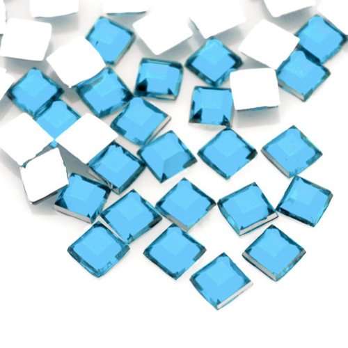100PCS 2 * 2MM SQUARE RHINESTONES FOR NAIL ART & CRAFTS - LIGHT BLUE