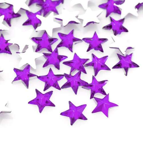 100PCS 3 * 3MM STAR RHINESTONES FOR NAIL ART & CRAFTS - DARK PURPLE