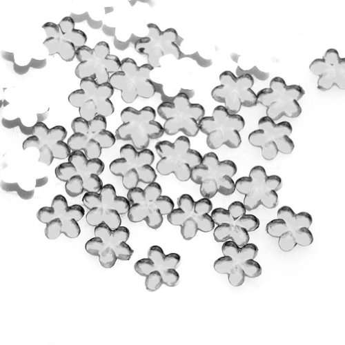 100PCS 3MM FLOWER RHINESTONES FOR NAIL ART  & CRAFTS - CLEAR
