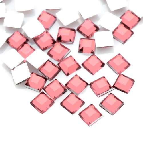 100PCS 2 * 2MM SQUARE RHINESTONES FOR NAIL ART & CRAFTS - LIGHT PINK