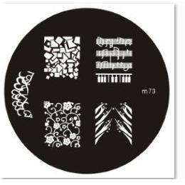 NAIL ART STAINLESS STEEL STAMPING PLATE KONAD TEMPLATE (M73)