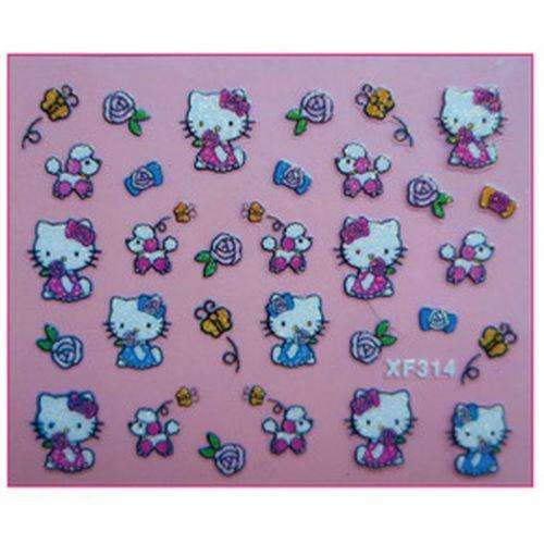 3D HELLO KITTY NAIL ART DECAL