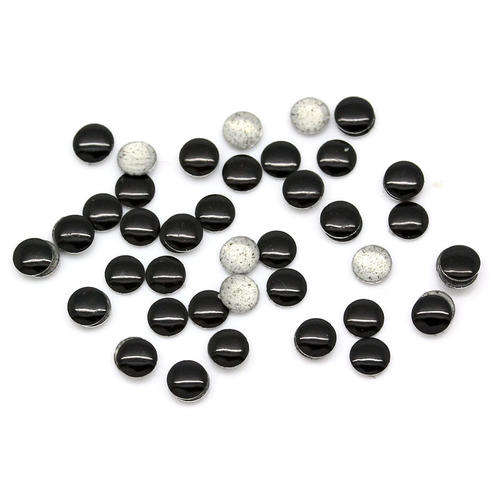 100PCS 2MM ALUMINIUM TONE ROUND METAL STUD FOR NAIL ART & CRAFTS - BLACK