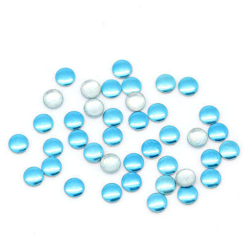 100PCS 3MM ALUMINIUM TONE ROUND METAL STUD FOR NAIL ART & CRAFTS - METALIC BLUE