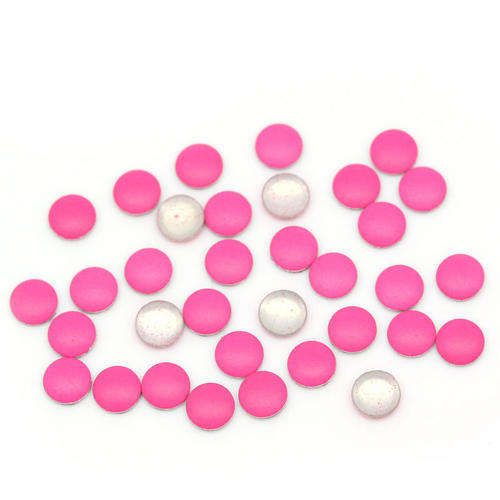 100PCS 3MM ALUMINIUM TONE ROUND METAL STUD FOR NAIL ART & CRAFTS - PINK