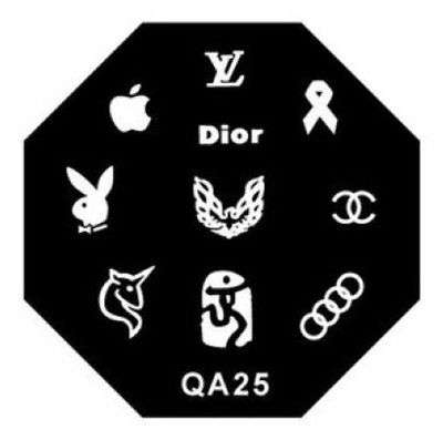 NAIL ART STAINLESS STEEL STAMPING PLATE (QA25)