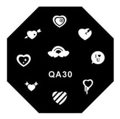 NAIL ART STAINLESS STEEL STAMPING PLATE (QA30)