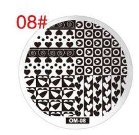 NAIL ART IMAGE STAMPING PLATE (OM-08)