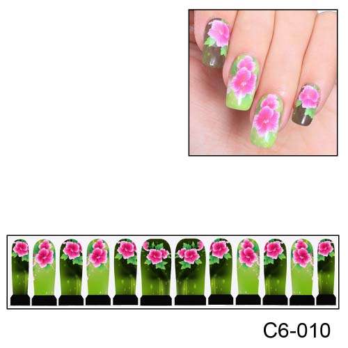 NAIL ART - FULL COVER WRAP - WATER TRANSFER DECALS