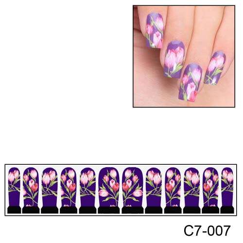 NAIL ART - FULL COVER WRAP - WATER TRANSFER DECALS