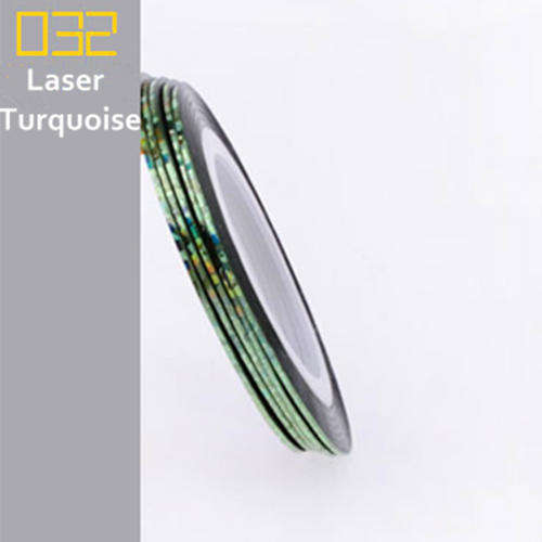1 ROLL OF STRIPING TAPE FOR NAIL ART - LASER  TURQUOISE