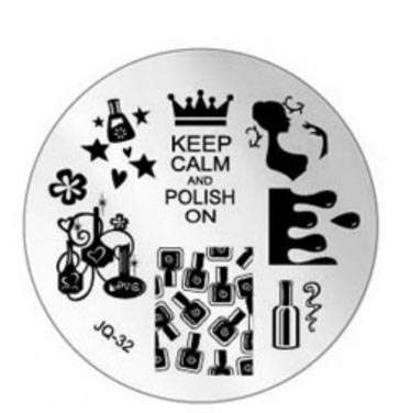 NAIL ART IMAGE STAMPING PLATE (JQ SERIES) - KEEP CALM