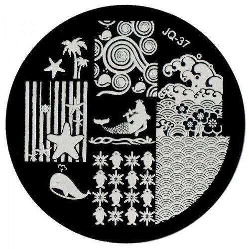 NAIL ART IMAGE STAMPING PLATE (JQ SERIES) - UNDER THE SEA