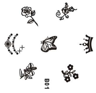 NAIL ART IMAGE STAMPING PLATE (B-SERIES)