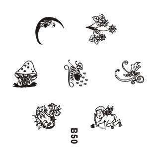 NAIL ART IMAGE STAMPING PLATE (B-SERIES)