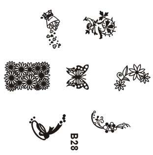 NAIL ART IMAGE STAMPING PLATE (B-SERIES)