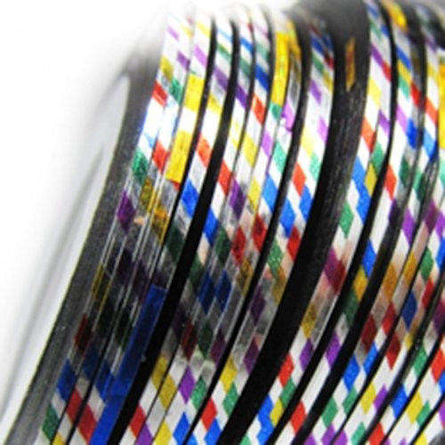 1 ROLL OF STRIPING TAPE FOR NAIL ART - RAINBOW