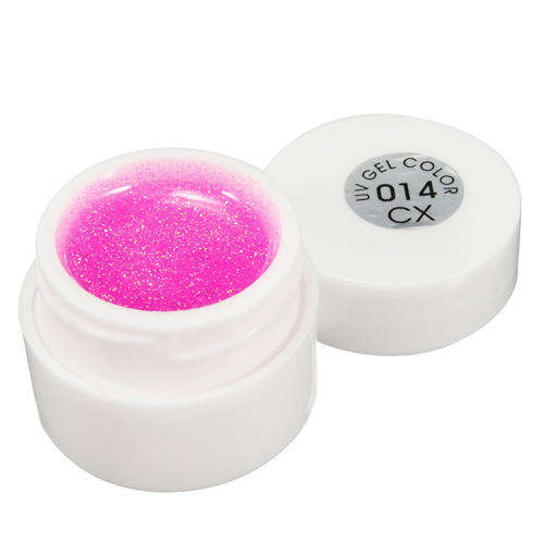UV GEL - FINE NEON PINK GLITTER