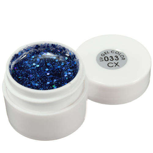 UV GEL - BIG DARK BLUE GLITTER