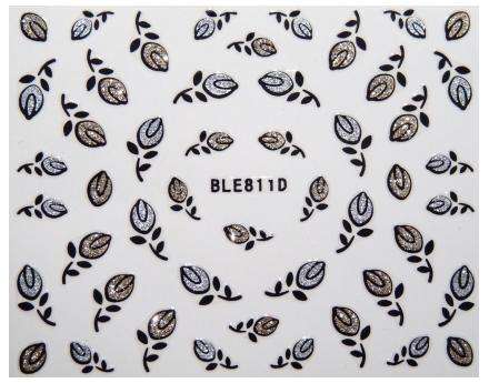 NAIL ART - GLITTER - STICKER - FLOWERS