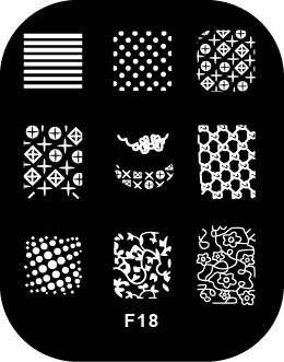 NAIL ART IMAGE STAMPING PLATE (F-SERIES)