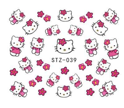 NAIL ART - WATER TRANSFER - HELLO KITTY