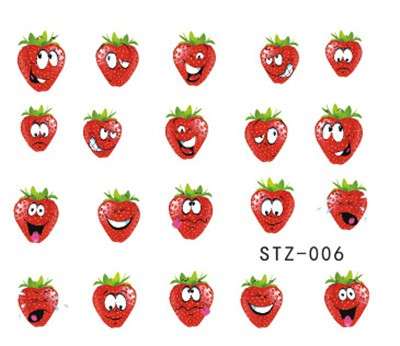 NAIL ART - WATER TRANSFER - STRAWBERRY