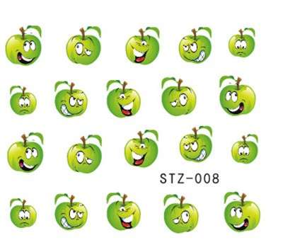 NAIL ART - WATER TRANSFER - APPLE